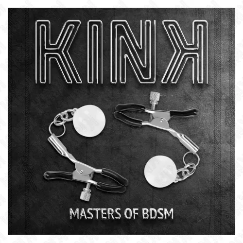 KINK – ezüst színű üveggyöngy mellbimbócsipesz 6 cm