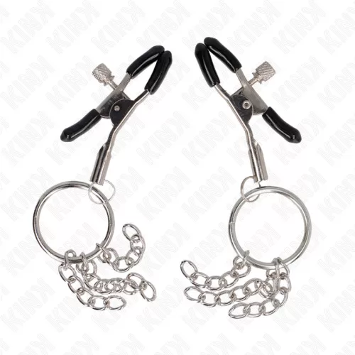 KINK – ezüst csiklócsipesz lánccal, 6 cm