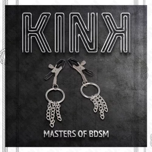 KINK – ezüst csiklócsipesz lánccal, 6 cm
