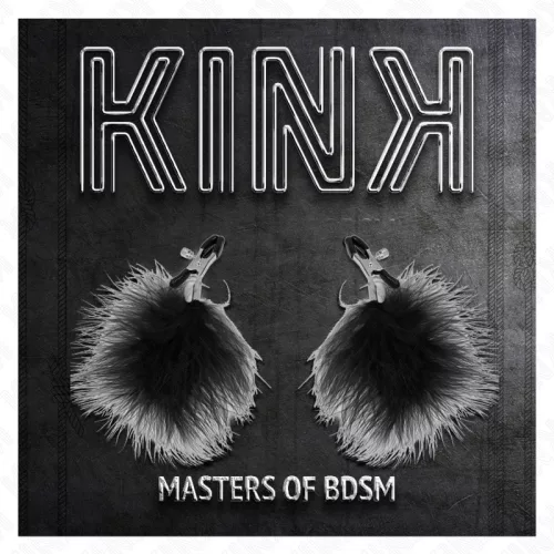 KINK - érzéki tollas mellbimbó csipesz 7 cm fekete