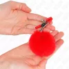 KINK – vörös műszőr ball csipesz, 6 cm, érzéki játékokhoz