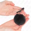 KINK - prémium műszőr ball mellbimbó csipesz fekete 6 cm