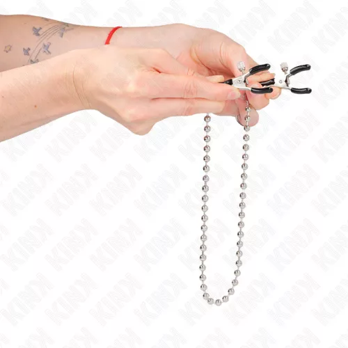 KINK - 30 cm-es gyöngyláncos mellbimbó klipsz