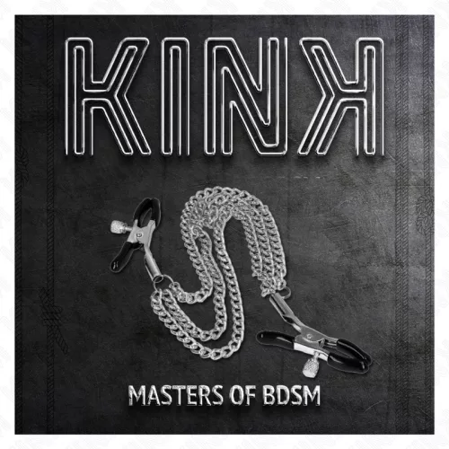 KINK – ezüst mellbimbó csipeszek 3 lánccal