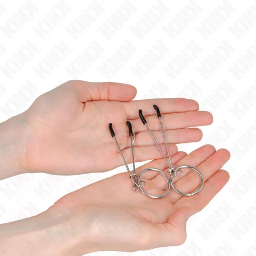 KINK – vékony mellbimbó csipeszek O-gyűrűvel, 7 cm