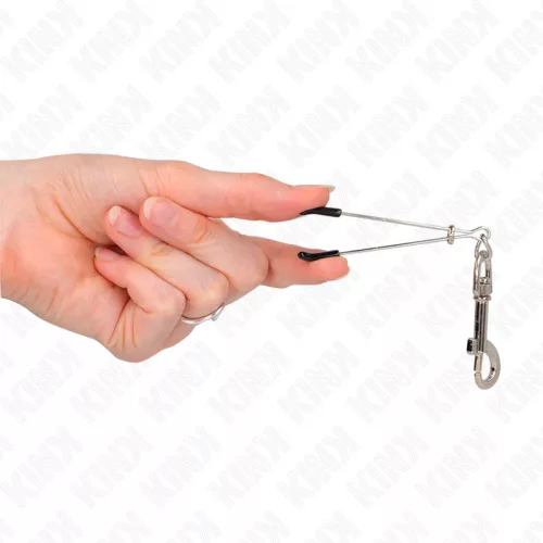KINK - vékony ezüst csiklótartó klipsz 7 cm