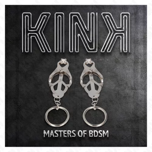 KINK - ezüst japán lóhere mellbimbó csipeszek