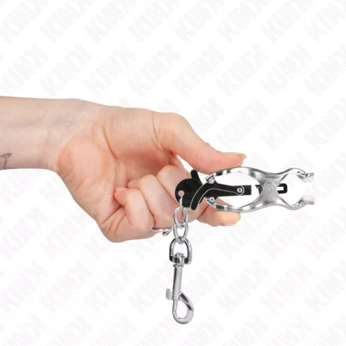 KINK - ezüst japán lóhere mellbimbócsipesz horgokkal