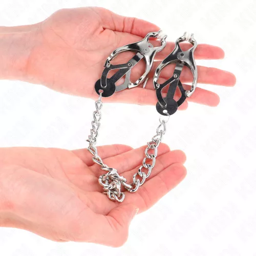 KINK - japán lóhere mellbimbócsipesz lánccal, 30 cm