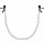 KINK – ezüst lapos láncos mellbimbócsipesz 34 cm