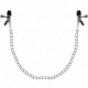 KINK – ezüst lapos láncos mellbimbócsipesz 34 cm