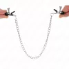 KINK – ezüst lapos láncos mellbimbócsipesz 34 cm
