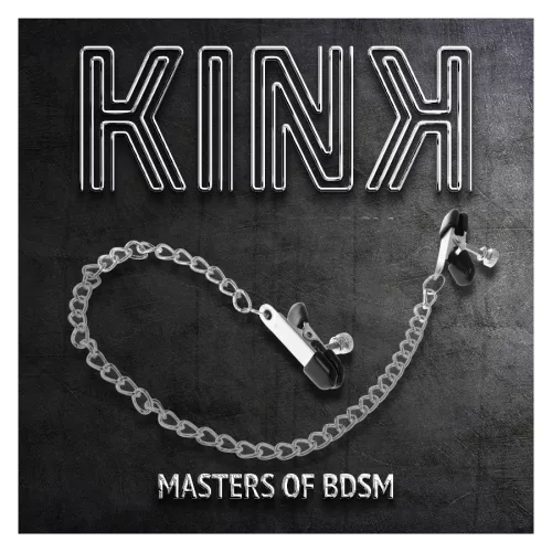 KINK – ezüst lapos láncos mellbimbócsipesz 34 cm