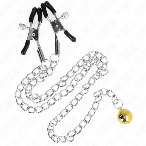 KINK – láncos mellbimbó csipeszek haranggal 30 cm