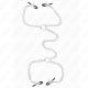 KINK – 4 láncos mellbimbócsipesz 32 cm-es láncokkal