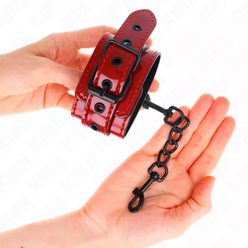 KINK – sötétpiros csuklópánt készlet 23 x 5 cm
