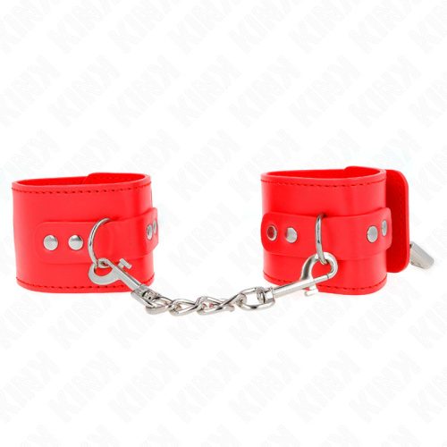 KINK – állítható piros csuklóbilincs lakattal