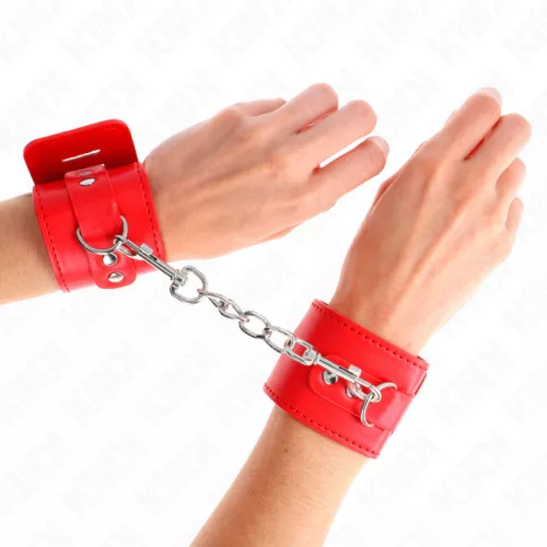 KINK – állítható piros csuklóbilincs lakattal