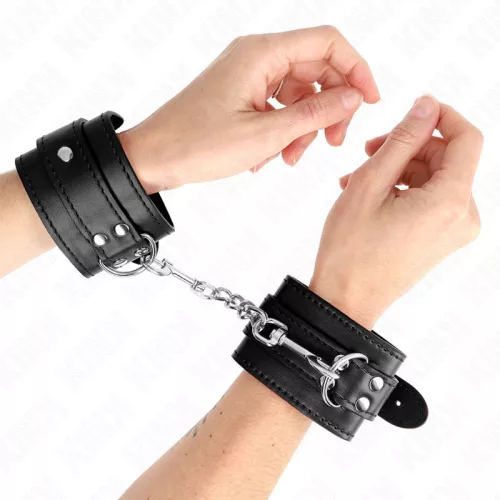 KINK – állítható fekete csuklóbilincs 20-23 cm-ig