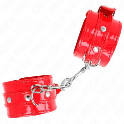 KINK - fényes piros állítható bilincs 23-33 cm