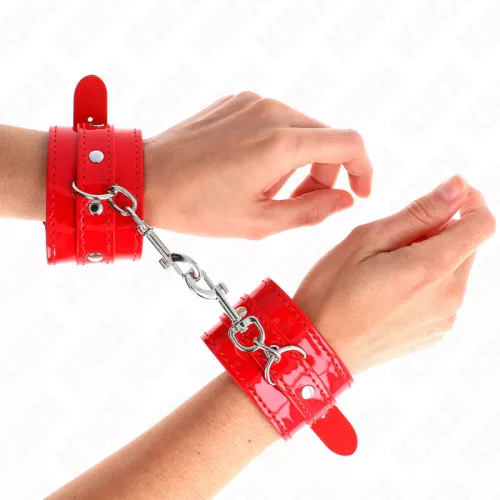 KINK - fényes piros állítható bilincs 23-33 cm