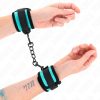 KINK - állítható nylon csuklóbilincs fekete-kék színben