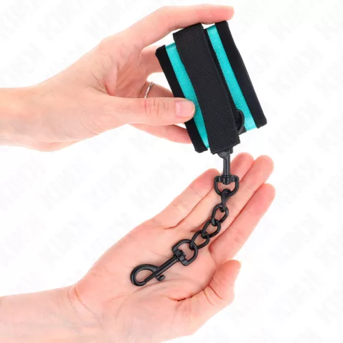 KINK - állítható nylon csuklóbilincs fekete-kék színben