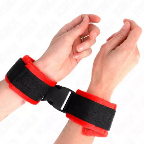 KINK – állítható nylon csuklóbilincsek, stílusos fekete