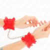 KINK – csipkés, elasztikus csuklószorítók pirosban