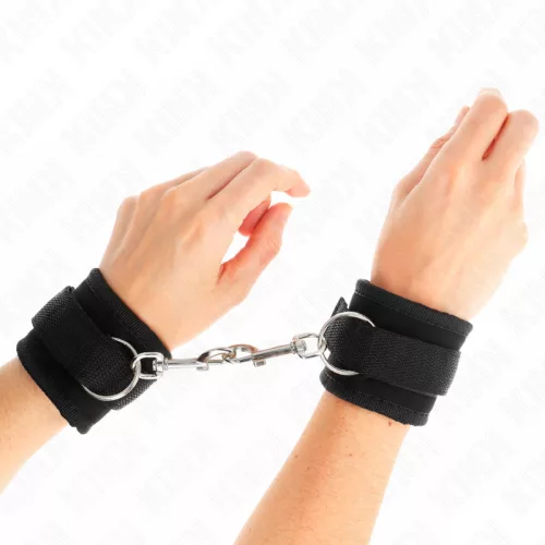 KINK – állítható nylon csuklóbilincsek fekete modell