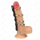 KINK – fém péniszgyűrűk bőrkötéssel, 3,2-5 cm