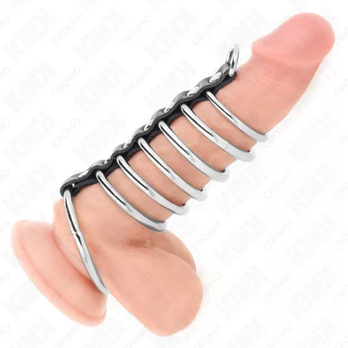 KINK - bőrrel összekapcsolt fémtagszorítók 3,2-5 cm-es méretben