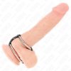 KINK - bőr összekapcsolt dupla péniszgyűrű 3,8-5 cm