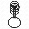 KINK – bőrrel összekötött szilikon péniszgyűrűk (5 db)
