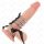 KINK - 4 összekapcsolt fém péniszgyűrű bőr övvel