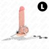 KINK – prémium fémből készült péniszgyűrű lánccal és csipeszekkel