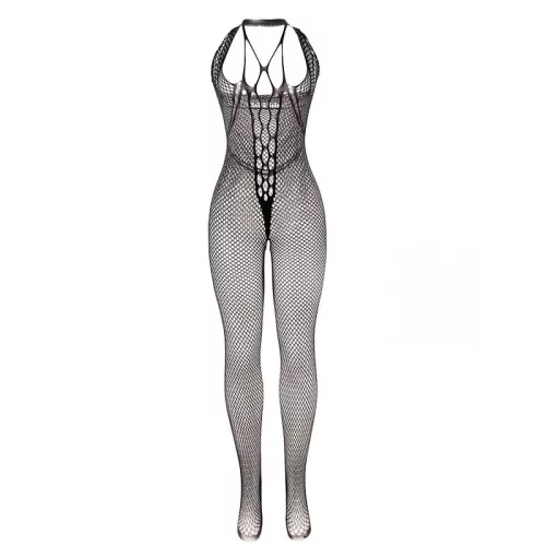 SUBBLIME – hosszú halháló body vállpántokkal, fekete