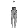 SUBBLIME - nyitott pántos bodystocking fekete, egy méret