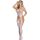 SUBBLIME - áttetsző bodystocking fehér pántokkal, egy méret