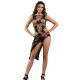 SUBBLIME - virágmintás fekete hálós bodystocking egy méretben