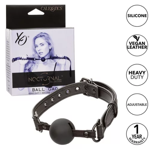 CalExotics – prémium szilikon ball gag fekete színben