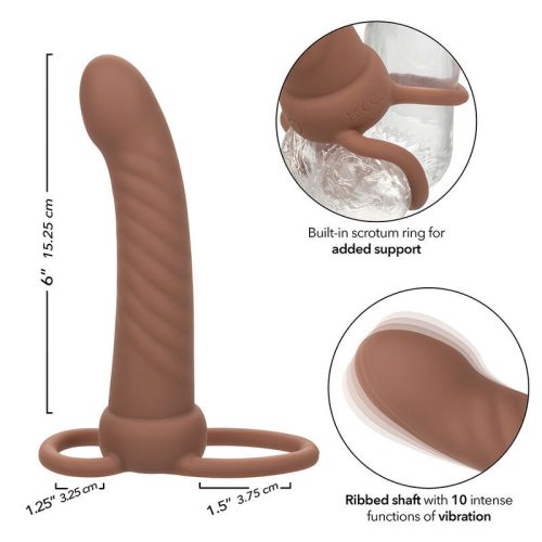 CALEXOTICS Maxx Ribbed – dupla penetráló vibrátor, 10 rezgés