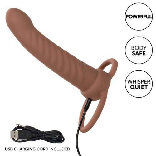 CALEXOTICS Maxx Ribbed – dupla penetráló vibrátor, 10 rezgés