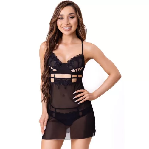 LIVCO CORSETTI FASHION - Maia 20247 – fekete babydoll és tanga S/M