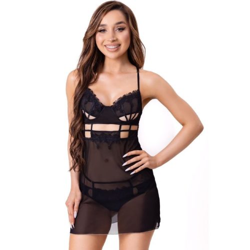 LIVCO CORSETTI FASHION - MAIA 20247 BABYDOLL + TANGA FEKETE L/XL