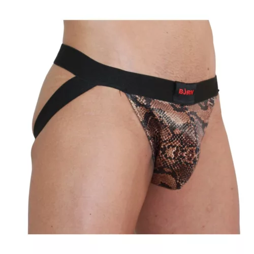 BURN - 002 JOCK SNAKE BLACK – prémium jockstrap fekete