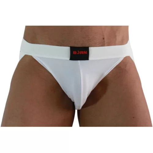 BURN - 007 Jock Lycra - stílusos fehér alsónemű XL