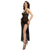 CHILIROSE - fekete hosszú babydoll és tanga szett