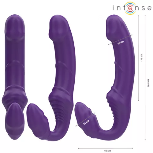 INTENSE - Jill dupla vibrátor távirányítóval, 20 cm, lila