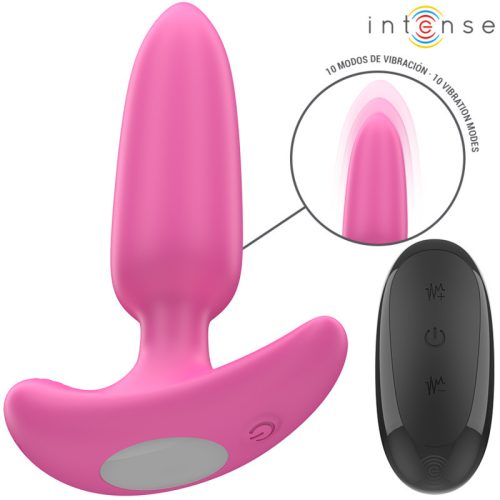 INTENSE - távirányítós vibráló análplug rózsaszínben